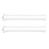 Two white inflatable bang bang sticks, featuring a simple cylindrical design, stacked vertically on a white background.