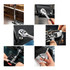 A mechanic socket set featuring various chrome and black tools, including ratchets and sockets, arranged in multiple angles.