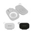 A 3-in-1 wireless travel charger in white and black, featuring multiple charging pads and a compact design.