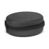 A protective case for Opus Bluetooth Headphones, featuring a sleek, rounded black design with a zip closure.