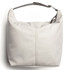 A light grey cooler bag with a handle, featuring a simple design and a logo on the side.