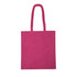 A pink recycled cotton tote bag with two handles and no visible logos.