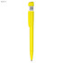A yellow USB pen with a solid plastic design, featuring a removable cap and a built-in flash drive.