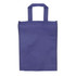 A purple tradeshow bag with two handles, featuring a simple design and no visible branding.
