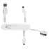 A white 60W fast charging cable with multiple connectors, featuring a logo.