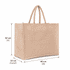 A tan Juco bag with two handles, featuring dimensions of 32 cm height, 40 cm width, and 16 cm gusset.