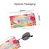 Oval retro sunglasses in black, displayed with an optional colourful packaging pouch.