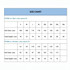 A size chart detailing measurements for men's and women's sports fit singlets, including full chest and total length.