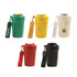 A drink bottle collection featuring green, yellow, red, black, and white options with various designs and logos.