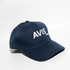 A navy blue quick-dry ripstop strapback baseball cap with a logo on the front.