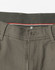 A pair of ladies' flexi chino pants in grey, featuring a waistband with detailing and a logo.