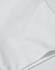 A close-up of a white premium cotton short sleeve tee shirt featuring a stitched hem and a logo.