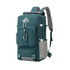A teal convertible backpack and duffel bag with multiple pockets, adjustable straps, and a roll-top feature.