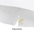 A white disposable non-woven chef hat featuring adjustable elements for a custom fit. Includes a logo or branding.