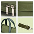 A green Sling Laptop Bag features silver zippers, a detachable strap, and padded handles. It has a logo on the side.