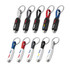 A set of 10 multi-coloured 60W 3-in-1 ABS charging cables with keyring attachments in various colours.