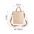 A vintage style canvas bag in beige with brown straps, featuring dimensions of 32cm x 36cm x 12cm.