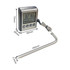 A digital oven thermometer featuring a stainless steel probe and a digital display in grey and silver.