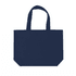 A navy blue tote bag with two shoulder straps and a simple design. It features a logo.