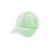 A vintage baseball cap in light green with a distressed design. It has a curved brim and stitching details.