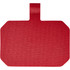 A red promotional phone lanyard with a textured finish and a top loop for attachment. It features a logo.
