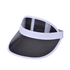 A PVC sun visor featuring a white band and a dark transparent brim. The product has a simple design with a logo.