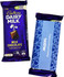 A Dairy Milk chocolate bar in a purple wrapper, featuring a decorative sleeve. The bar weighs 100g. A Dairy Milk chocolate bar in a purple wrapper, featuring a decorative sleeve. The bar weighs 100g.