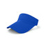 A blue breathable sun visor with a wide brim and perforated design. It features a logo on the band.
