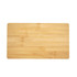 A bamboo cheese board with a smooth, natural finish, featuring a rectangular shape and rounded edges.