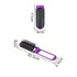 A folding hair brush with a mirror, featuring a purple exterior and bristles, measures 20.5 cm by 4 cm when opened.