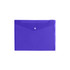 A4 clear file envelope in a vibrant purple colour, featuring a button closure and a transparent finish.
