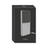 A grey Bluetooth speaker power bank in a sleek black box with a logo.