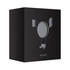 A black box featuring a graphic illustration of the Mounty Air-Vent Phone Holder with a sleek design.