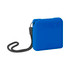 A blue Square 2.0 Power Bank with a removable strap for easy carrying, featuring a logo on the surface.