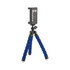 A blue Flex Tripod with adjustable legs and a phone holder, featuring a branding logo on the mount.