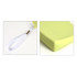 A silicone cosmetic pouch in light green with a white strap, showcasing its smooth surface and minimalist design.