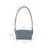A drink bottle holder in a grey hue, featuring a strap and dimensions provided. It has a logo.