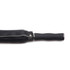 A black umbrella with a textured handle and a zippered cover. It features a brand logo on the cover.