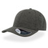 A grey cap with a mid visor and a logo. The fabric appears textured and soft.