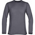 A long-sleeve women's T-shirt in dark grey with a fitted design and a small logo.
