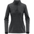 A dark grey women's base thermal 1/4 zip jumper featuring a streamlined design and a collar. It includes a branding element.