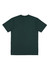 A dark green short sleeve tee shirt with a plain back view, featuring a logo.
