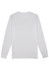 A long sleeve tee in white, featuring a back view and a small logo at the hem.