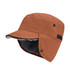 A thickened earflap hat in a rich brown colour, featuring a sturdy brim and soft, warm lining.