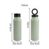 A drink bottle in a soft green colour, featuring a magnetic phone holder and a sleek design. Includes branding.