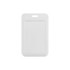 A white ABS single side ID card holder with a rounded top and a slot for attachment. It features a simple design.