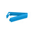 A blue small food bag seal clip with a simple design and a central hinge for easy opening and closing.
