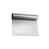 A stainless steel flour cutter with a handle and measurement markings along the edge. It features a brand logo.