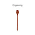 A long handle wooden spoon in a rich brown colour, featuring a smooth, rounded bowl and a sleek, elongated handle.