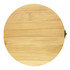 A bamboo toolkit with a circular design, featuring a natural wooden finish and a simple fastening mechanism.